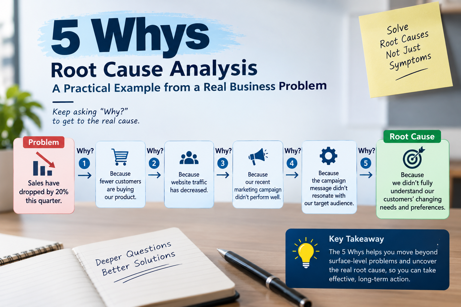 5 Whys Root Cause Analysis: A Practical Example from a Real Business Problem